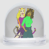 katmeisjes sneeuwbol (Achterkant)