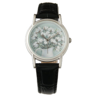 Katoen Bloemen Boerderij Rustieke Horloge