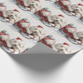 Katoen De Tulear Hond Kerstfeest Cadeaupapier (Hoek)