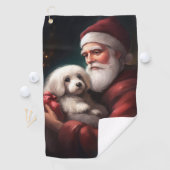 Katoen de Tulear met Kerstmis Golfhanddoek (Insitu)