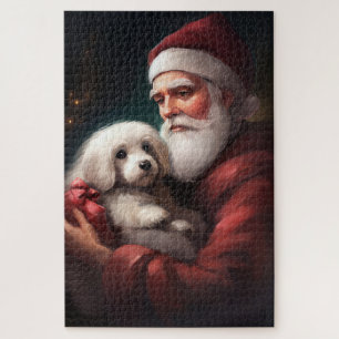 Katoen de Tulear met Kerstmis Legpuzzel