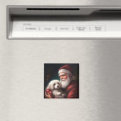 Katoen de Tulear met Kerstmis Magneet (Insitu (Vaatwasser))