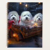 Katoen De Tulear Sneeuwslee Kerstdecoratie Planner (Voorkant)