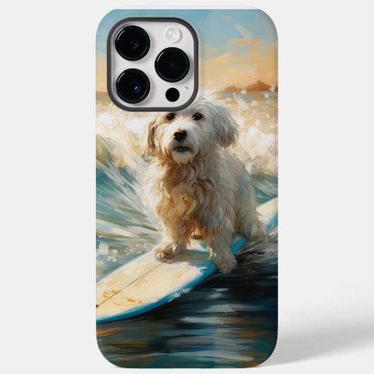 Katoen De Tulear Strand Surfen Schilderij Case-Mate iPhone Case (Achterkant)
