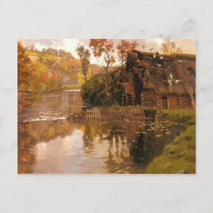 Katoen door een Stroom door Frits Thaulow Briefkaart