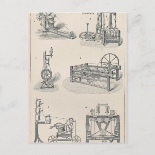 Katoen draaien I Briefkaart (Voorkant)