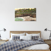 Katoen en strand in La Jolla Canvas Afdruk (Insitu (Slaapkamer))
