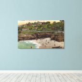 Katoen en strand in La Jolla Canvas Afdruk (Insitu (Houten vloer))