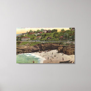 Katoen en strand in La Jolla Canvas Afdruk