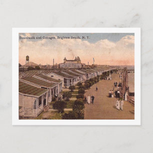 Katoen en trottoirs, doorsnede van Brighton, NY Briefkaart
