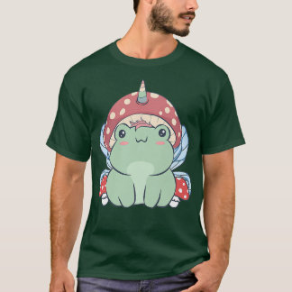 Katoen esthetisch Kawaii Fairy Unicorn Frog Mu T-shirt