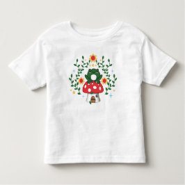 Katoen esthetisch Kawaii Kikker op paddenstoelkato Kinder Shirts