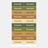 Katoen, esthetische kleuren, paletnaamlabels labels (Vel)