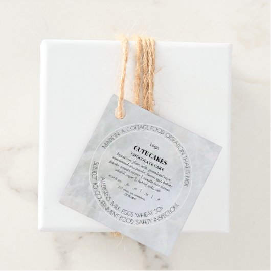 Katoen Etiket QR Code Kaart Label (In situ)