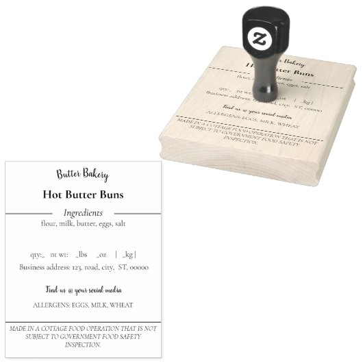 Katoen Etiket Rubberstempel (Gestempeld)