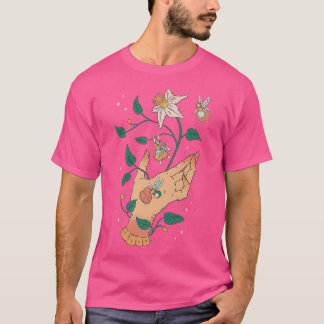 Katoen Fairy Mooy, esthetische haargolfbreker T-shirt