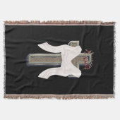 Katoen Gooi Deken Zwart Achtergrond (Voorkant)