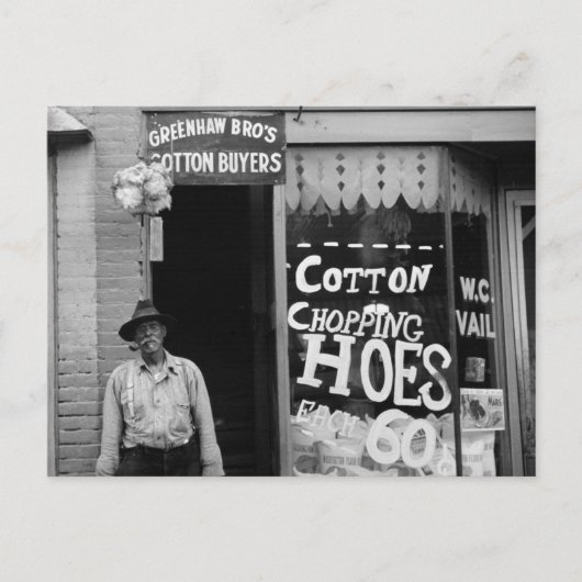 Katoen kaphoes, 1930s briefkaart (Voorkant)