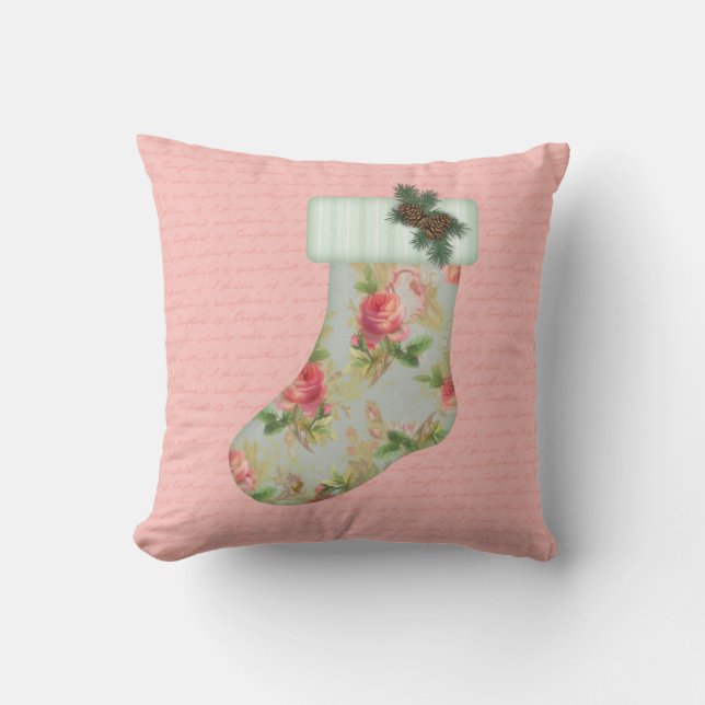 Katoen kerststooking kussen (Voorkant)