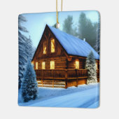 Katoen Land Noordpine Cabine Keramisch Ornament (Links)