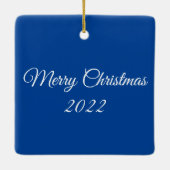 Katoen Land Noordpine Cabine Keramisch Ornament (Achterkant)