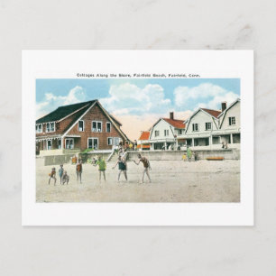 Katoen langs de kust, vliegveld, Conneticut Briefkaart