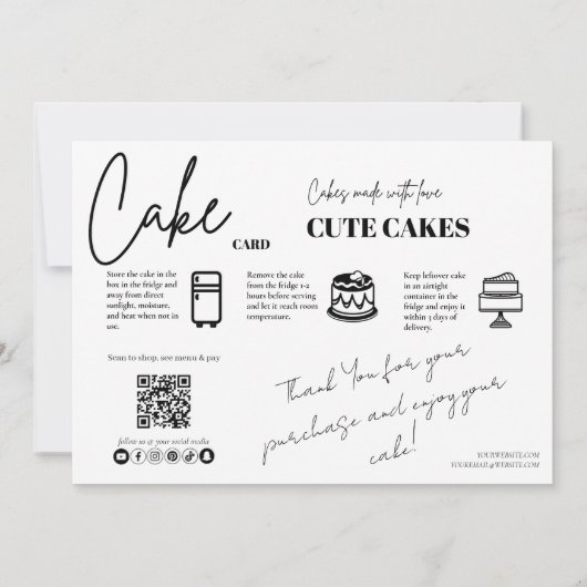 Katoen met etiket QR-code en Kaart van een koekje (Achterkant)