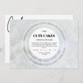 Katoen met etiket QR-code en Kaart van een koekje (Voorkant / Achterkant)