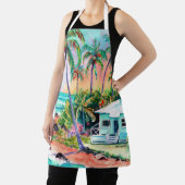 Katoen op de strand schort (Insitu)