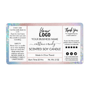 Katoen plakkap Snoep gecentreerd zout Kandle Etiket