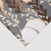 Katoen Plant Patroon grijs Tissuepapier (Detail)