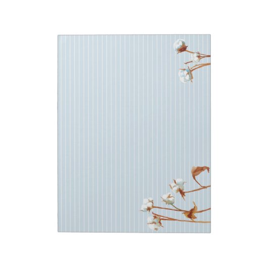 Katoen Planten Botanische Waterverf Wit gebrand Notitieblok (Gedraaid)