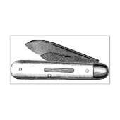 Katoen Pocket Knife Rubberstempel Rubberstempel (Afrduk)