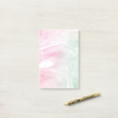 Katoen Roze Girly Mint Ombre Post-it® Notes (Op bureau)