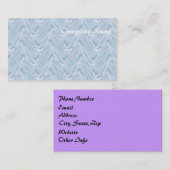 Katoen Snoep Blauw Abstract Visitekaartje (Voorkant / Achterkant)