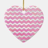 Katoen Snoep Chevon Pattern Keramisch Ornament (Achterkant)