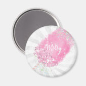 Katoen snoep glitter schattig roze korrelig magneet (Voorkant / Achterkant)