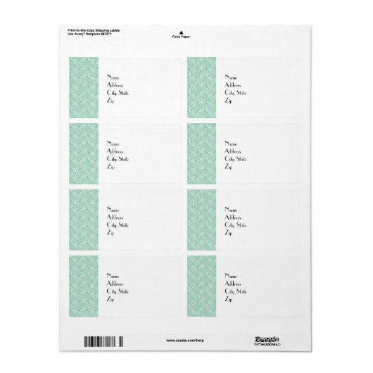 Katoen Snoep Groen Abstract Etiket (Full Sheet)