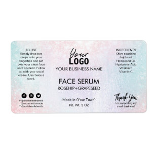 Katoen Snoep met gekleurd gezichtsserum Etiket