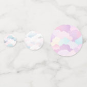 Katoen Snoep Pastel Clouds Confetti (Voorkanten)