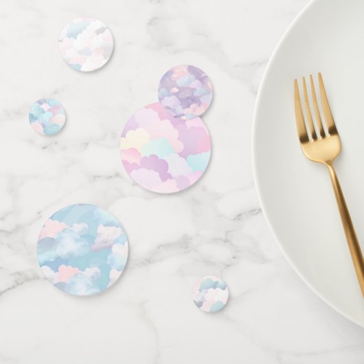 Katoen Snoep Pastel Clouds Confetti (Groep)