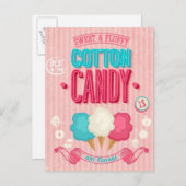  Katoen Snoep Poster Briefkaart (Voorkant / Achterkant)