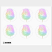 Katoen snoep regenboogliter schattig ronde sticker (Vel)