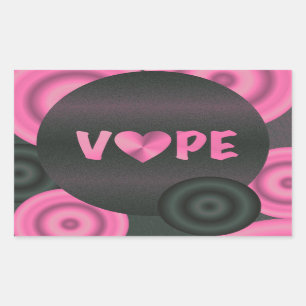 Katoen Snoep Roze 3D Vape Hart Rechthoekige Sticker