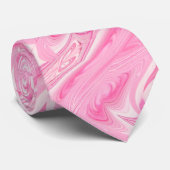 Katoen Snoep Roze Abstract Stropdas (Opgerold)