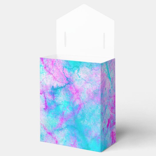 Katoen Snoep Roze en Blauwe Waterverf Bedankdoosjes (Geopend)