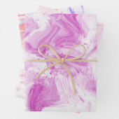 Katoen Snoep Roze Paars Inpakpapier Vel (In situ)