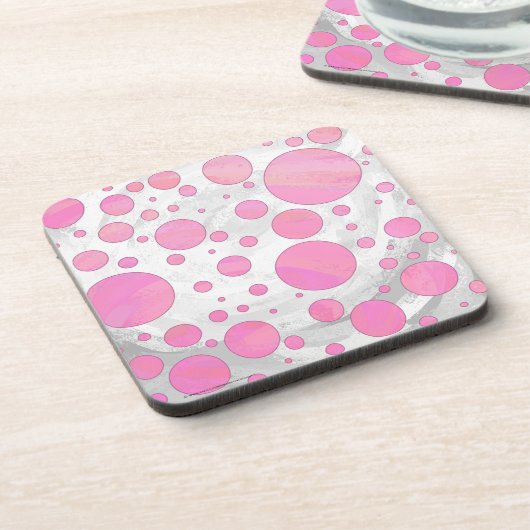 Katoen Snoep Roze pokadop Onderzetter (Linkerzijde)