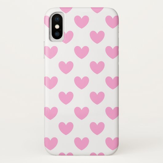 Katoen Snoep Roze polka harten wit Case-Mate iPhone Case (Achterkant)