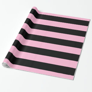 Katoen Snoep Roze XL Striptiepatroon V Cadeaupapier